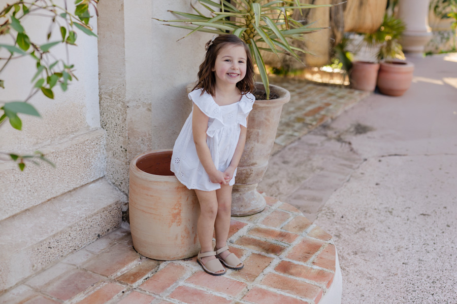 Sandales Avarcas cuir nappa et à scratch pour Enfant 