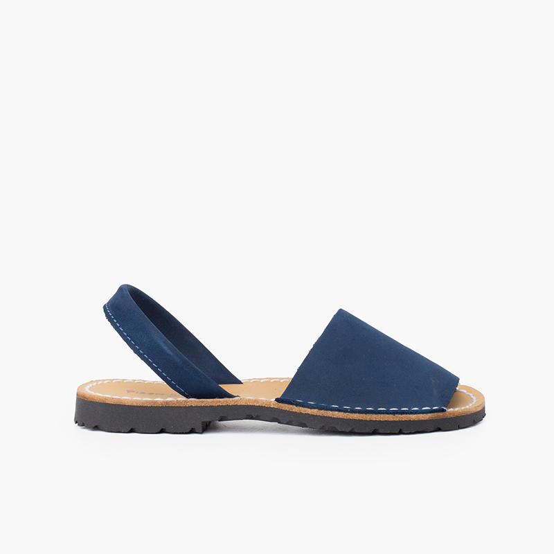 Sandales Avarcas Nubuck Bleu denim