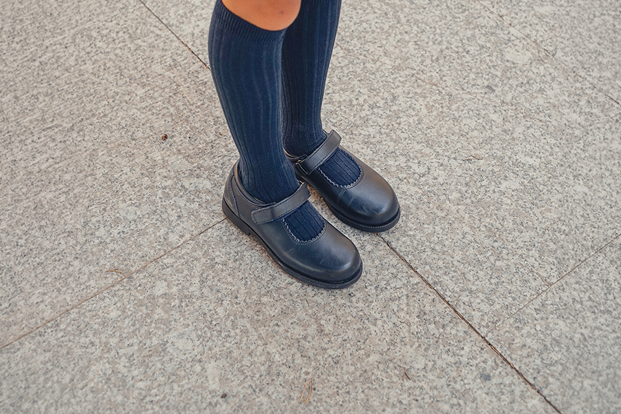 Chaussure Babies d'école Fille à scratch