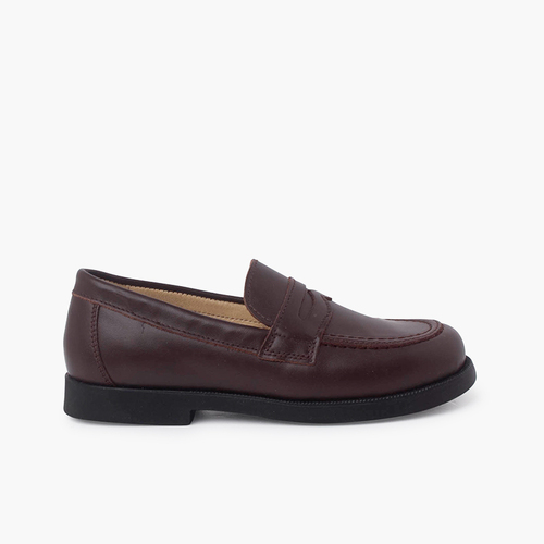 Chaussures d'école Garçon Mocassins Marron