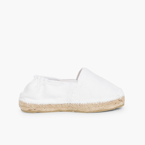 Espadrilles avec Élastique pour Enfant Blanc