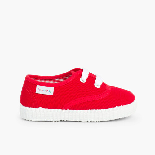 Baskets Enfant avec Lacets Rouge