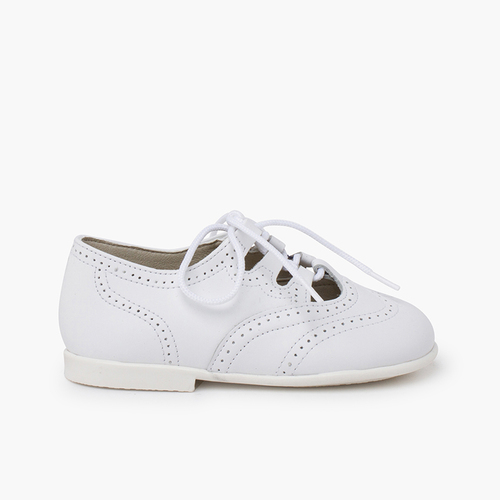 Chaussures Anglaises en Cuir Blanc