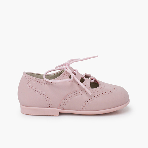 Chaussures Anglaises en Cuir Rose