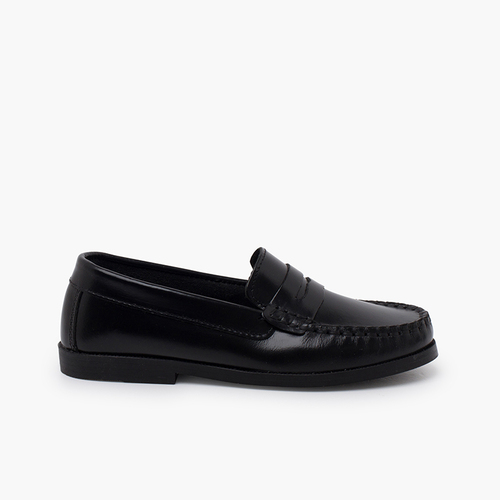 Mocassins en cuir nappa souple Noir