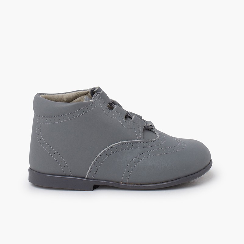 Bottines Anglaises en Cuir  Gris clair