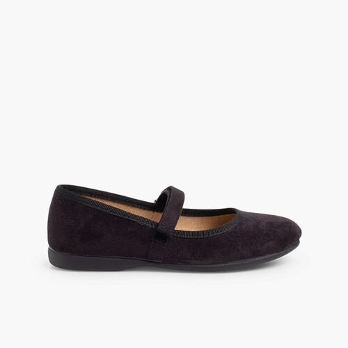 Chaussures fille en serratex avec à scratch Noir