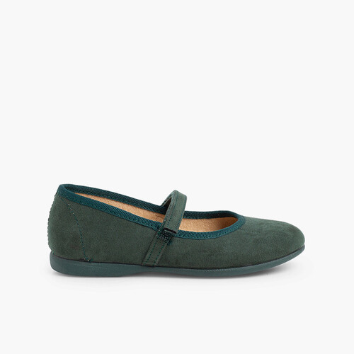 Chaussures fille en serratex avec à scratch Vert