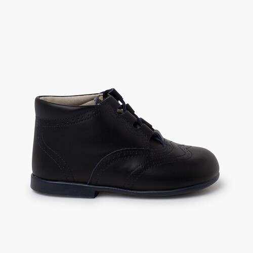 Bottines Anglaises en Cuir  Bleu Marine