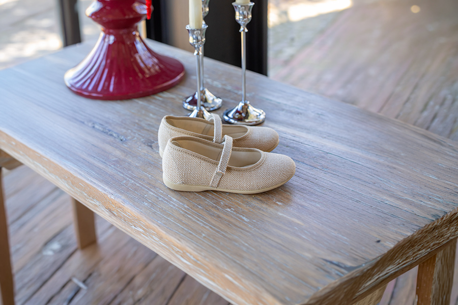 Chaussures babies en Lin à scratch fin pour filles
