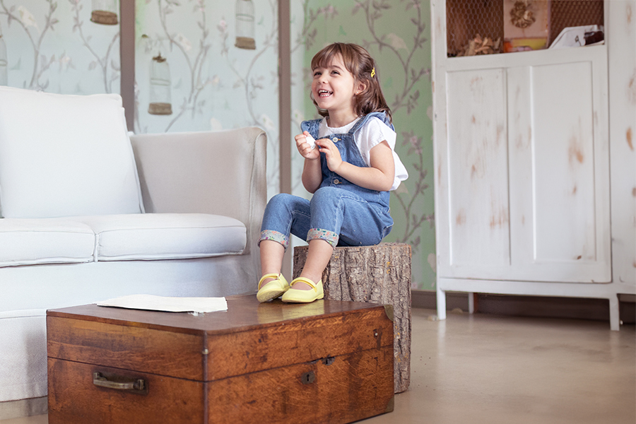 Babies à scratch Fin en toile pour Fille 