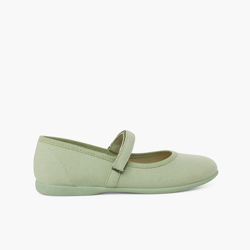 Babies à scratch Fin en toile pour Fille  Vert Fougère