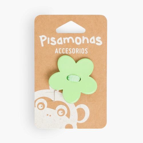 Élastique Cheveux Fleurs Vert pastel