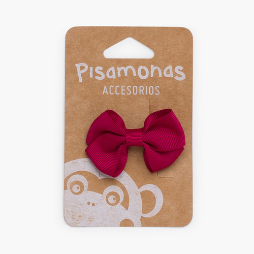 Pince Pour Cheveux Petit Ruban Bordeaux