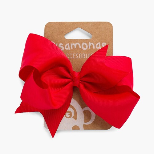 Élastique Cheveux Grand Ruban Rouge