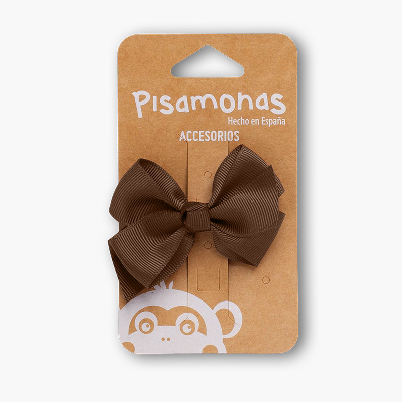 Pince Pour Cheveux Ruban Moyen Marron