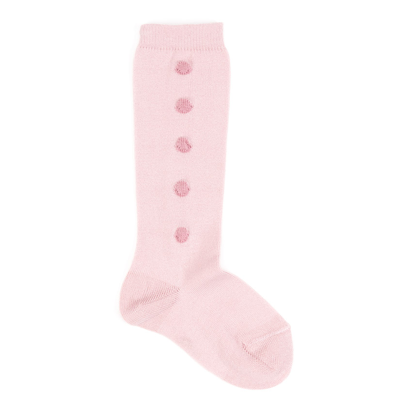 Chaussettes Hautes Condor avec reliefs Rose Claire