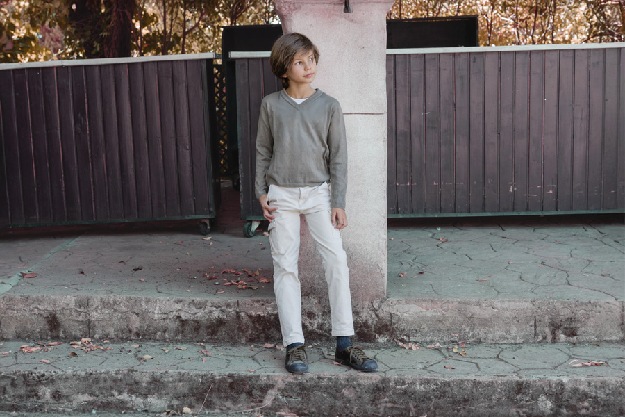 Baskets Enfants en velours avec lacets