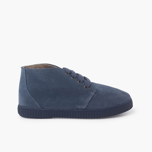 Bottes Fourrées pour Enfant à Lacets Bleu