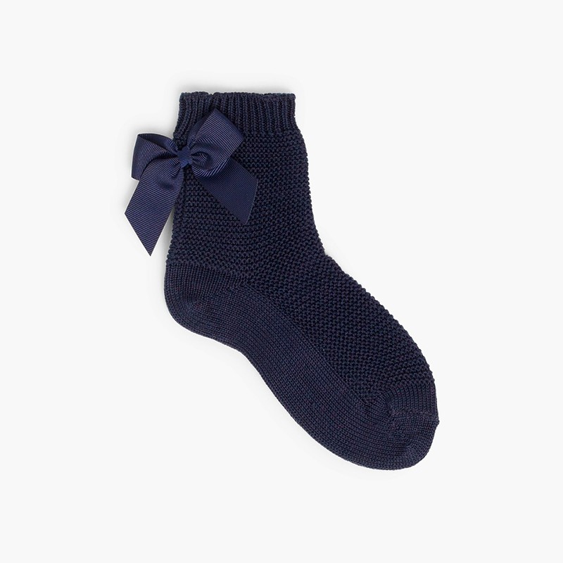 Chaussettes courtes condor point mousse avec ruban Bleu Marine