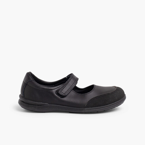 Chaussures d'école Fille lavable Babies à embout renforcé Noir