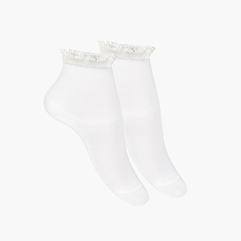 Chaussettes courtes élégantes pour enfants Blanc