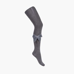 Collants avec noeud en velours  Gris