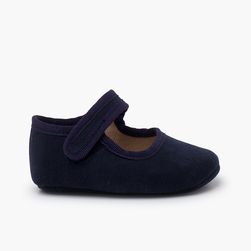 Babies bébés en serratex pour filles à scratch Bleu Marine
