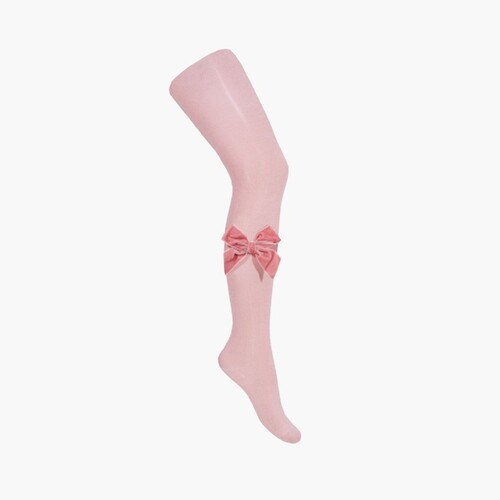 Collants avec noeud en velours  Rose Claire