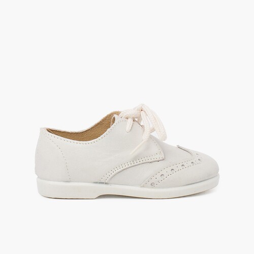 Chaussures derbies piquées garçon  Beige