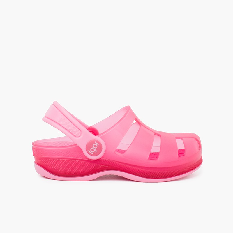 Sabots Plage et Piscine Surfi pour enfants Fucsia