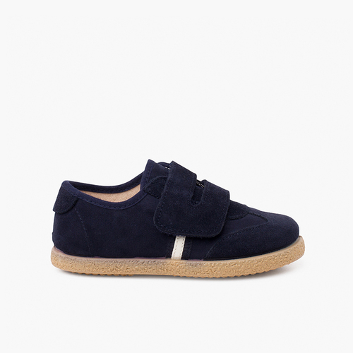 Chaussures pour garçon avec fermeture à l'avant avec sangle adhérente Bleu Marine