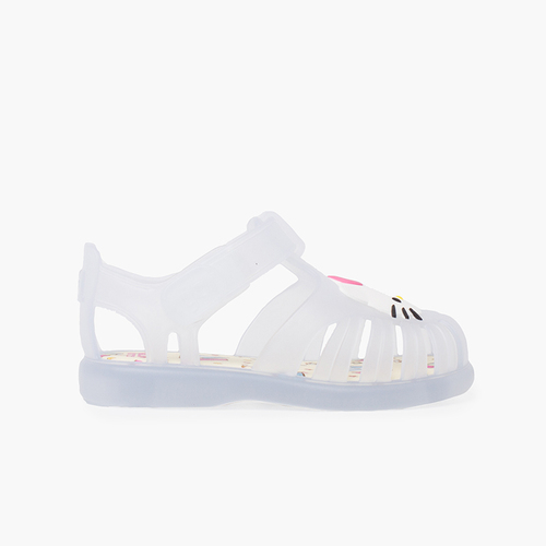 Sandales plage Fermeture auto-agrippante Hello Kitty Blanc