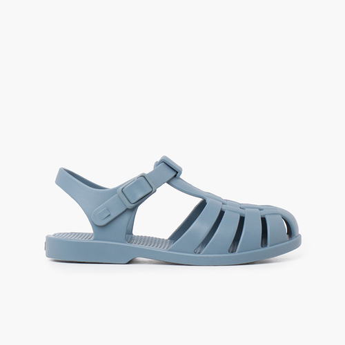 Sandales pour enfants avec fermoir à boucle aux couleurs poussiéreuses Bleu