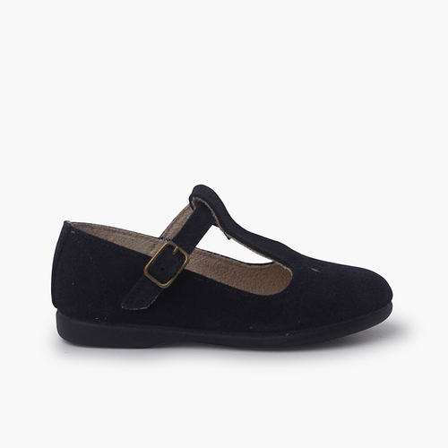 Chaussures Babies rétro et sangle centrale Bleu Marine