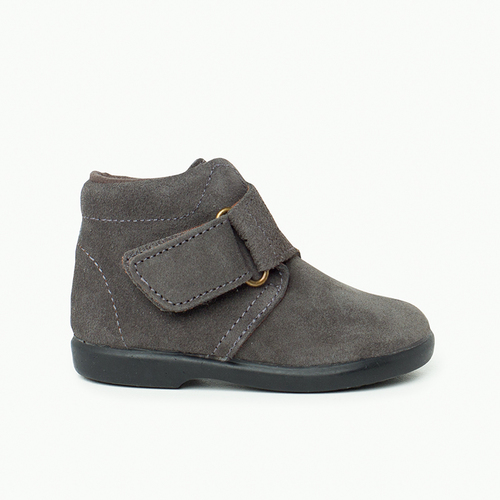 Botte adhérente à sangles croisées fendues Gris