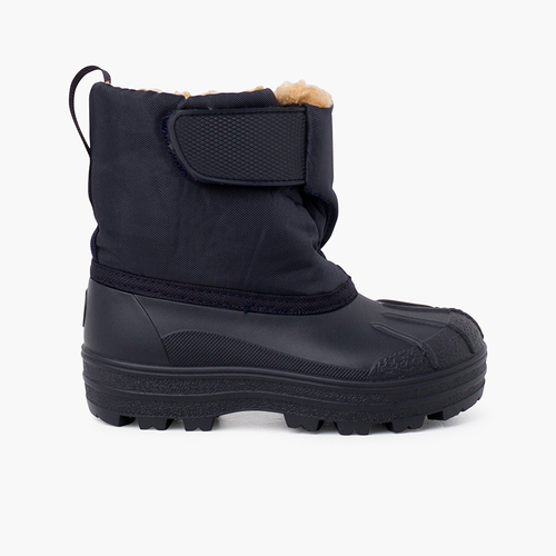 Après-ski style peau de mouton avec fermeture adhérente Bleu Marine