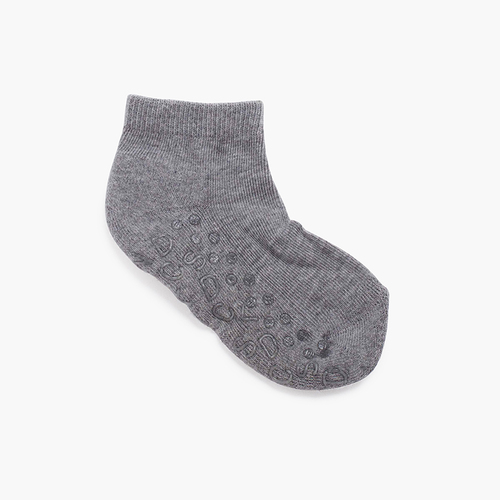 Chaussettes cheville antidérapantes pour enfants Gris