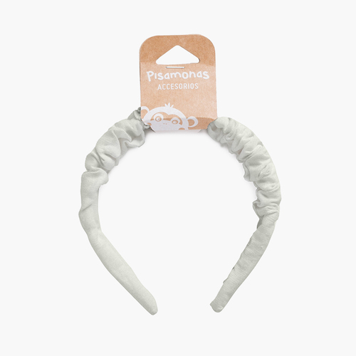 Bandeau chouchou fille Gris Perle