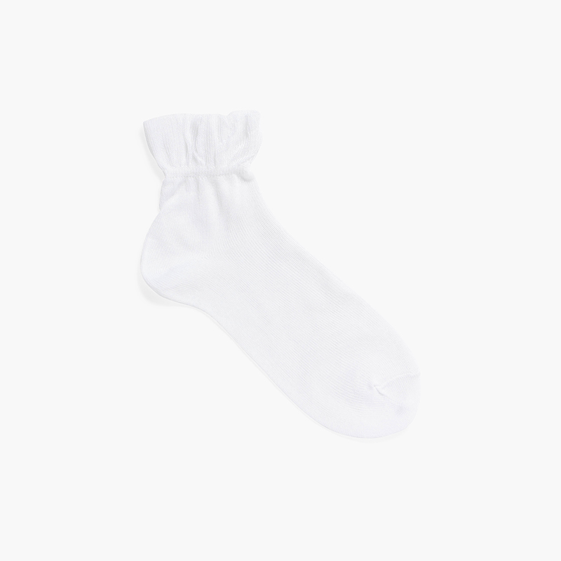 Chaussettes de cérémonie avec poignet en tulle Blanc