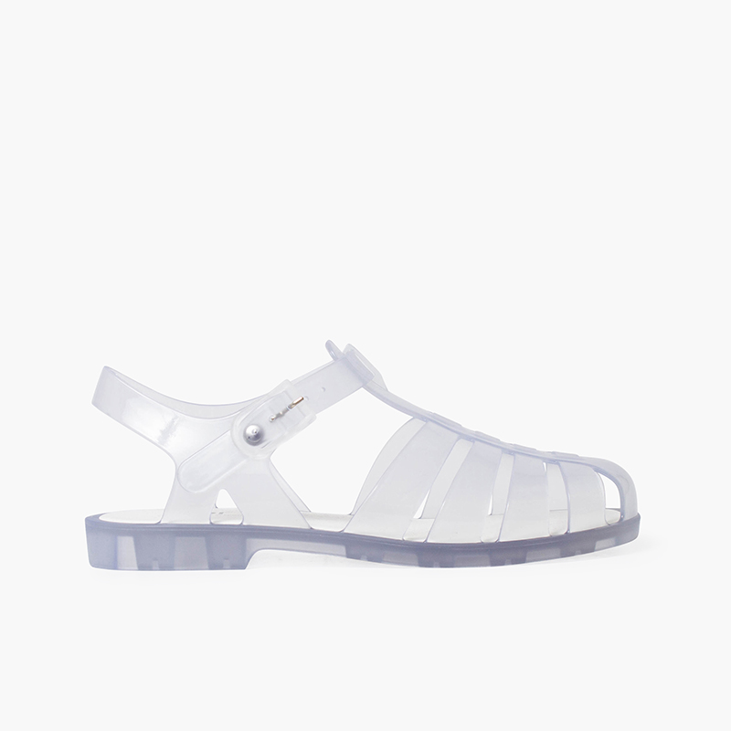 Sandales plage classiques pour femmes Biarritz Cristal Transparent
