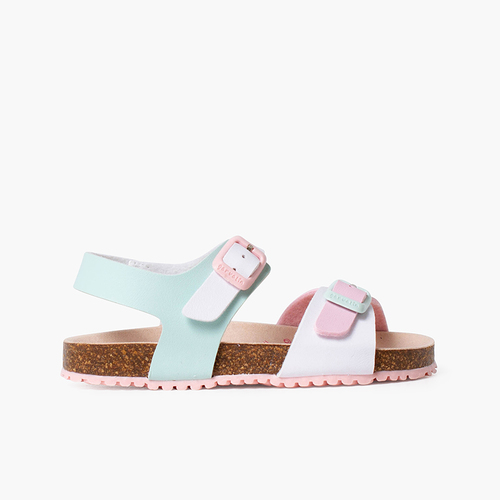 Sandales Bio Multicolore Filles Double Boucle Multicolor