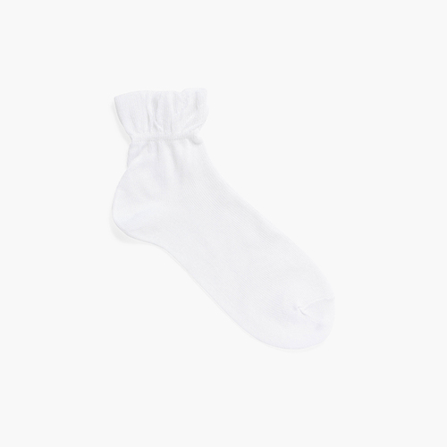 Chaussettes de cérémonie avec poignet en tulle Blanc