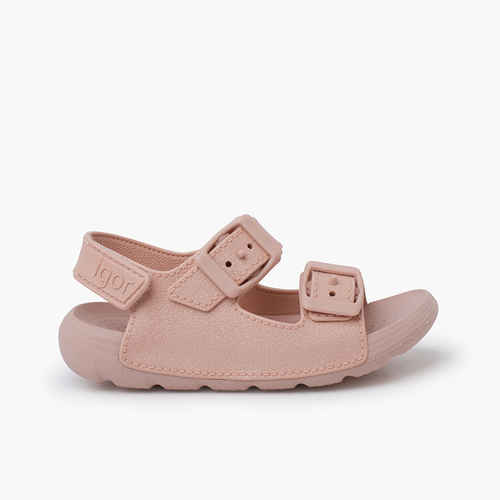 Sandales Double Boucle Semelle Eva Couleurs Fermeture à scratch Rose Pâle