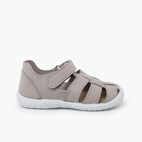 Sandales pour enfants Nobutex avec embout renforcé Gris