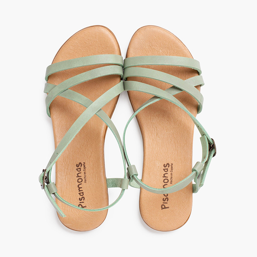 Sandales à brides croisées pour fille avec fermeture à boucle Menthe