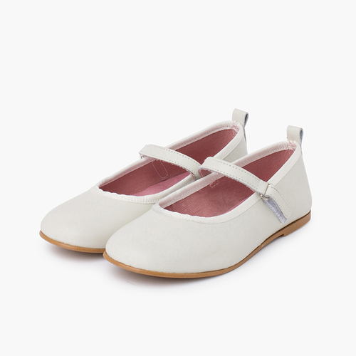 Chaussures babies de cérémonie pour filles avec une fine bande adhésive Porcelaine