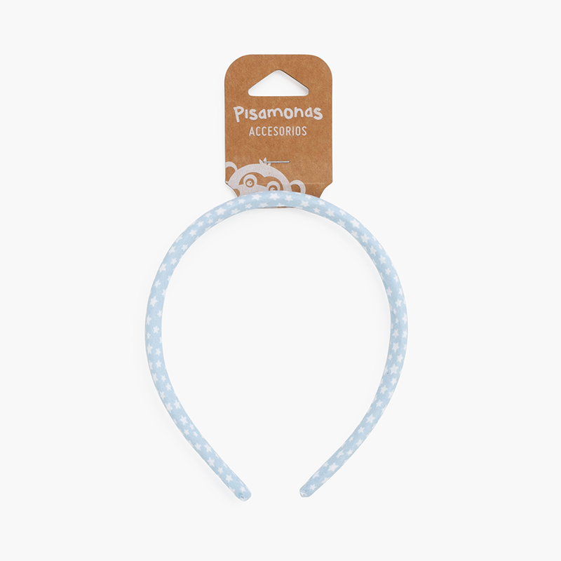 Bandeau fin avec des étoiles Bleu Ciel