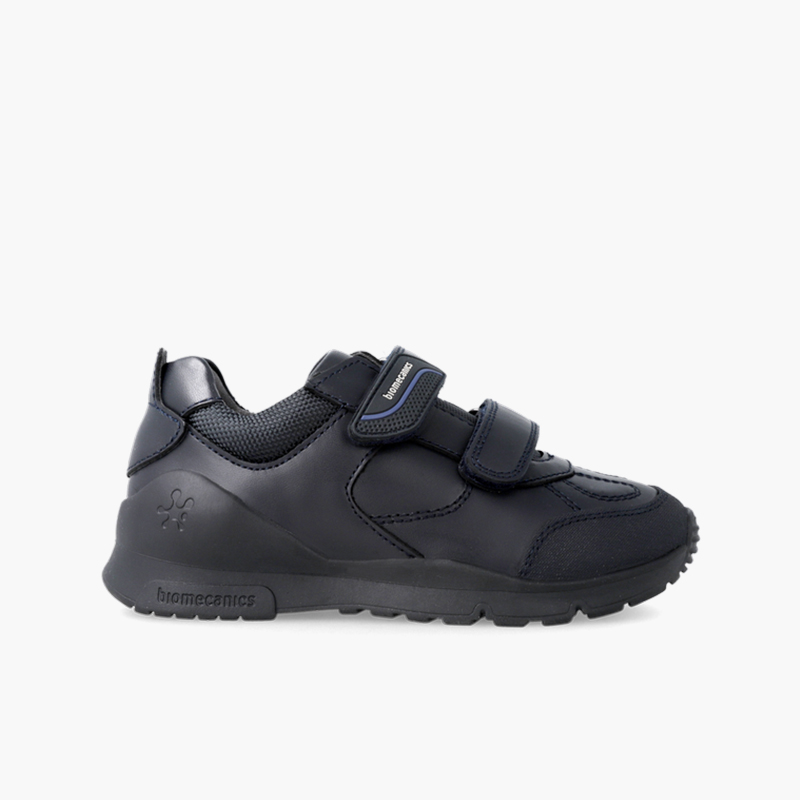 Chaussures de sport scolaire Biomecanics à double scratch  Bleu Marine