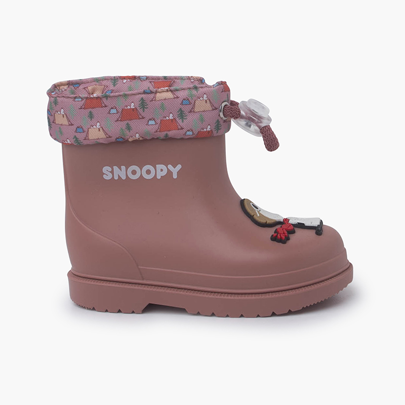 Bottes de Pluie Snoopy Collier ajustable Rose